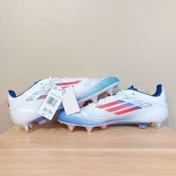 Adidas F50 Elite SG Soccer Cleats White Blue Red IF1299 Men\'s Size 12.5 main image 5